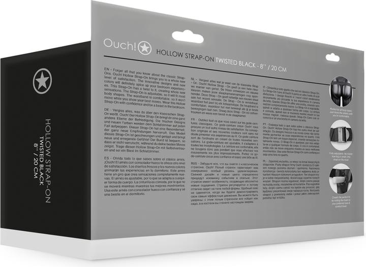 Actual product image Ouch! Ribbed Hollow Strap-on with Balls