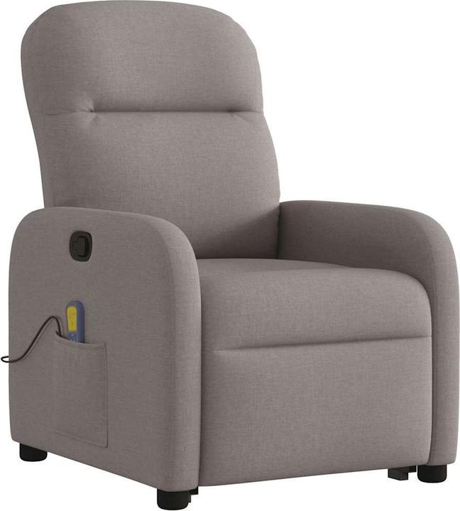 Actual product image VidaXL Massage chair with stand-up aid Taupe fabric