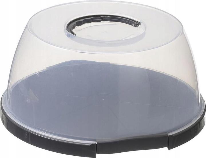 Productafbeelding Plast team Taarttopper, rond, transparant/grijs