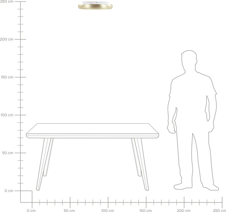 Image du produit Beliani Plafonnier LED or forme anneau ATARAN (2100 lm)