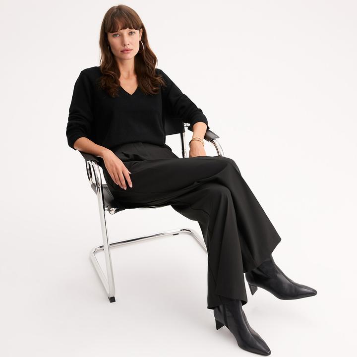 Produktbild Anne Weyburn Kaschmirpullover mit V-Ausschnitt aus Feinstrick (S)