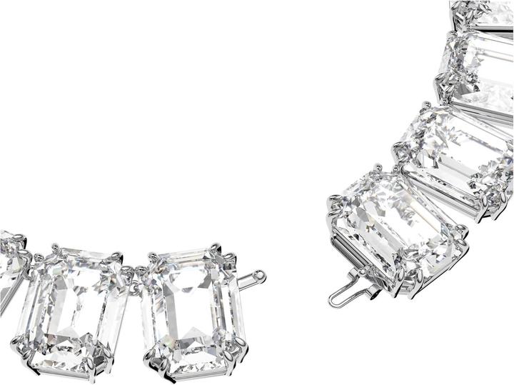 Actual product image Swarovski Millenia necklace Oversized crystals Octagon cut White Rodium topcoat Metal No Gemstone (Metal)