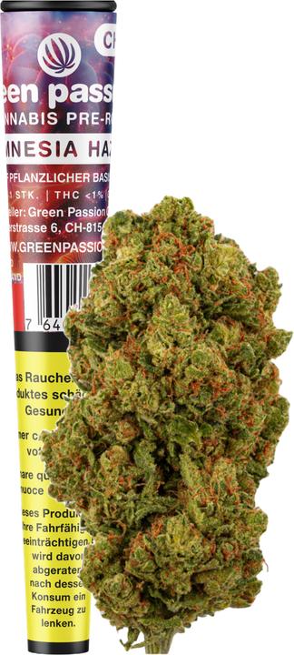 Immagine prodotto Green Passion Amnesia Haze CBD Pre-Rolls (1 g, Interno)