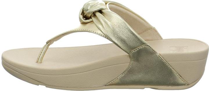 Produktbild Fitflop Lulu Padded Knot Metallic Leather Toe Post Sandal (41)