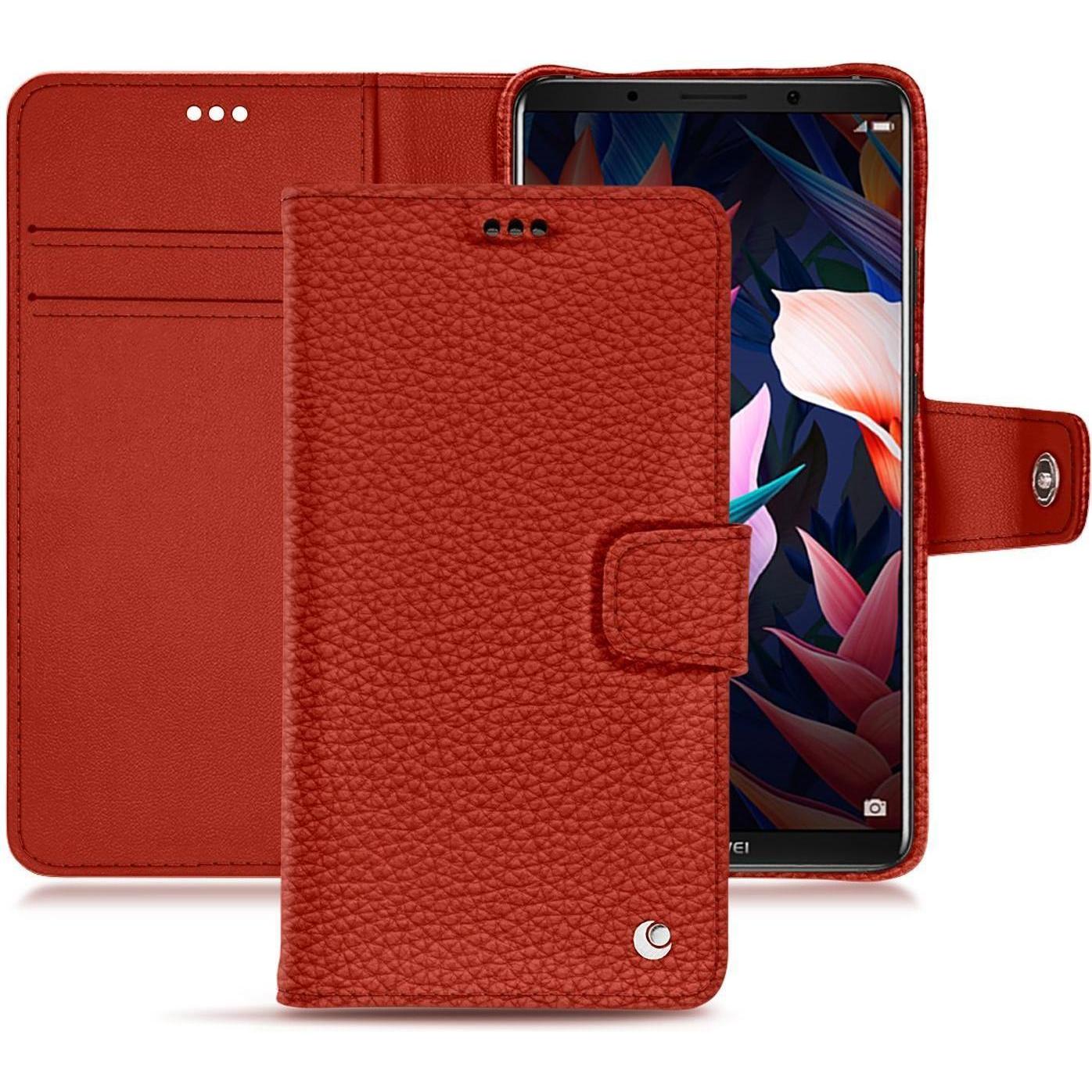 Noreve Lederschutzhülle Wallet (Huawei Mate 10 Pro), Smartphone Hülle, Orange