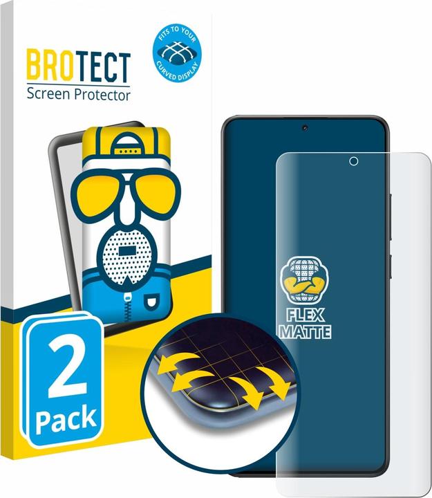 Produktbild BROTECT Fullscreen Schutzfolie Displayschutz Folie Matt Entspiegelungsfolie (2 Stück, Oppo AX7 Pro)