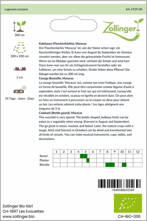 Produktbild Zollinger Bio Kalebasse