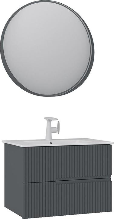 Produktbild Homitis Moonlight 70 v2 Bathroom Cabinet With Sink & Mirror Set (2 Pieces)