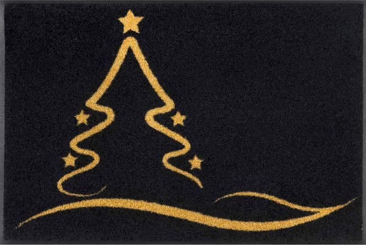Wash + Dry Doormat 50 x 75 cm Motif GOLDEN SHINE Christmas Tree (75 x 50 cm)