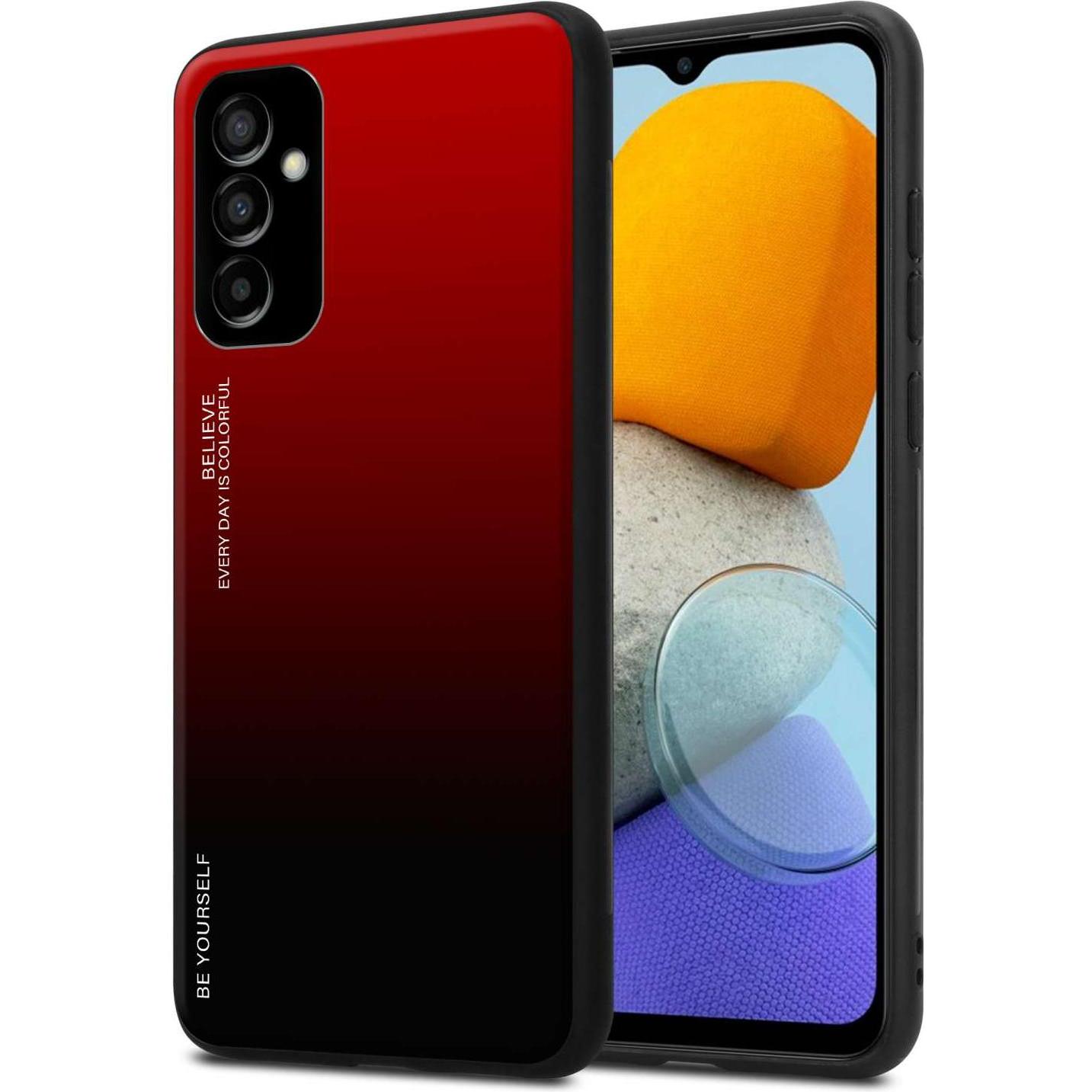 Cadorabo Hülle für Samsung Galaxy M23 5G TPU im 2 Farben Design (Samsung Galaxy M23 5G), Smartphone Hülle, Schwarz