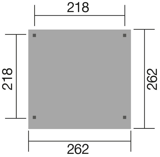 Produktbild Weka Holzbau Pavillon Man Cave Freizeithütte mit Flachdach (262 cm, 262 cm)