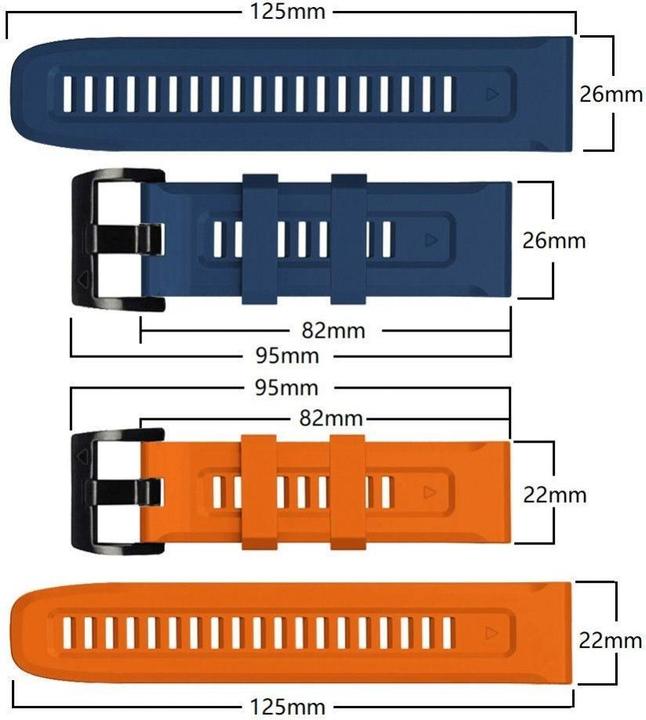 Actual product image Tech Bracelet (22 mm, TPU, Garmin Fenix 5, Garmin Fenix 6, Garmin Fenix 6 Pro, Garmin Fenix 7)