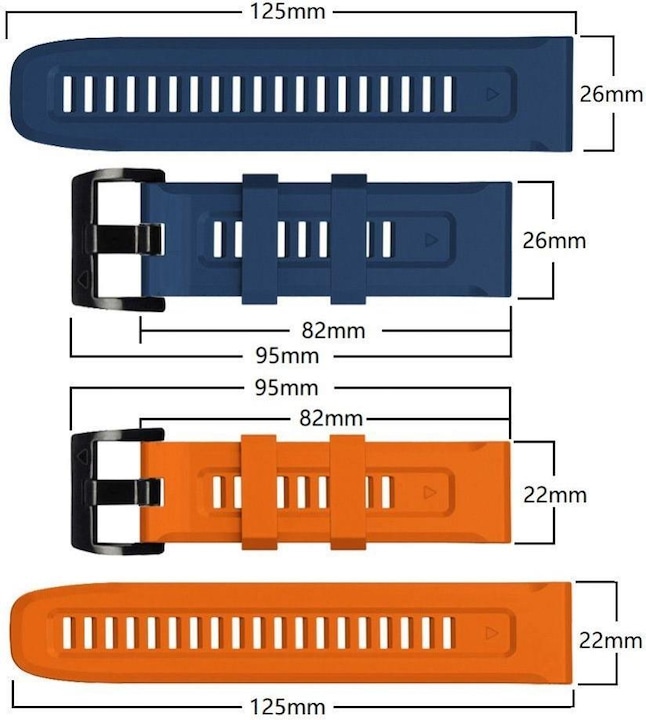 Actual product image Tech-Protect Iconband (22 mm, Silicone, fenix 5, fenix 6, fenix 6 Pro, fenix 7)