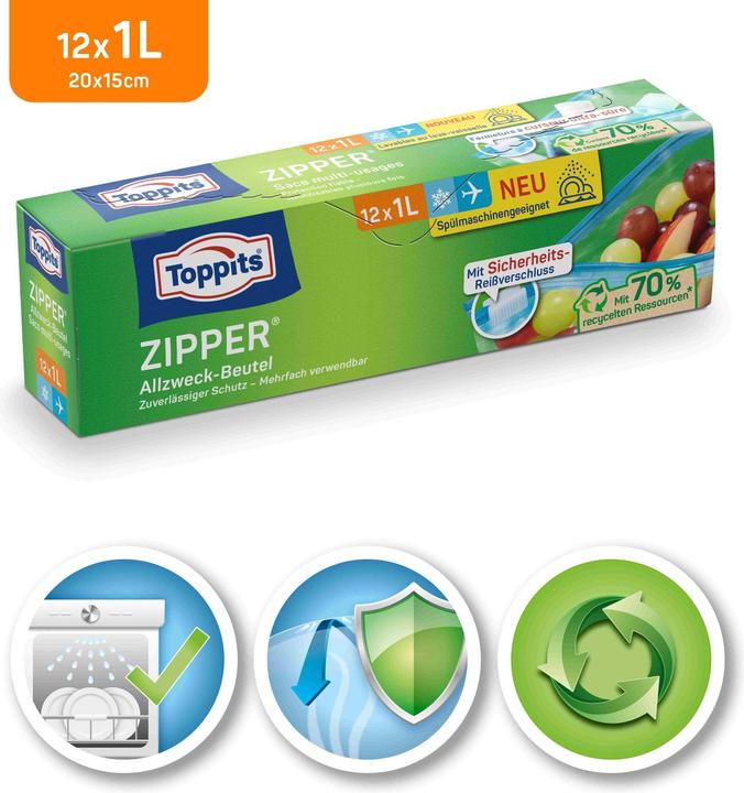 Actual product image Toppits Zipper (12x)