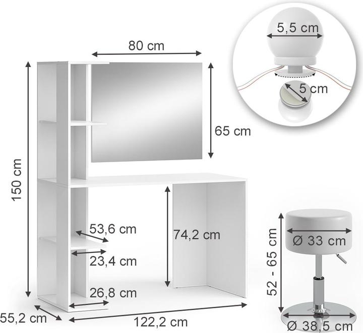 Actual product image Vicco Tower (122.20 x 55.20 x 75.80 cm)