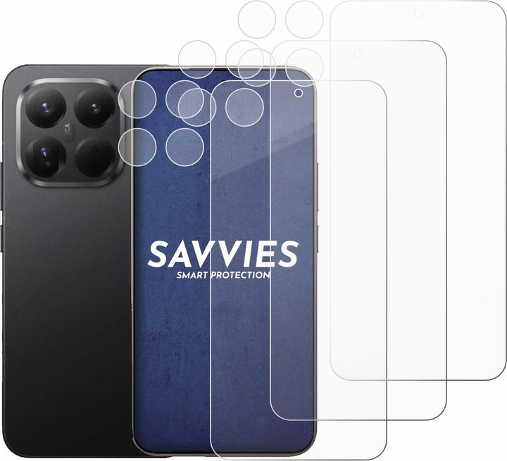 Produktbild Savvies Panzer Schutzglas für Xiaomi 15T Pro (Display+Kamera) Schutzfolie Displayschutz Display Schutz Glas (3 Stk., Xiaomi 15T Pro)