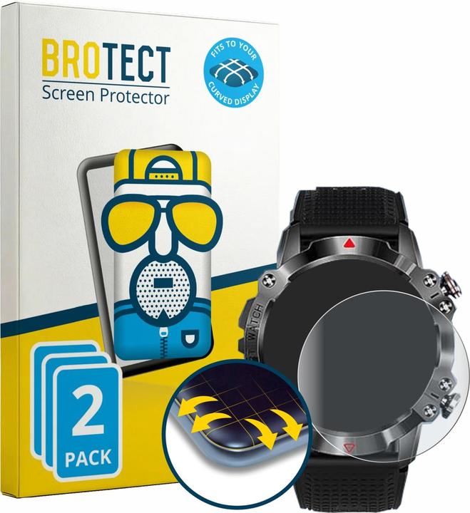 Produktbild BROTECT Fullscreen für Rmana KR10 1.39" Schutzfolie Displayschutz Folie Matt Entspiegelungsfolie