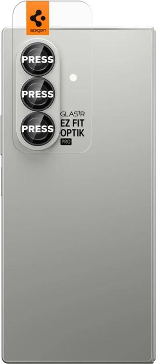 Actual product image Spigen - Optik.tR EZ Fit Pro HD Camera Glass (2 pack) - Samsung Galaxy Z Fold7 - Black (2 Piece, Samsung Galaxy Z Fold7)
