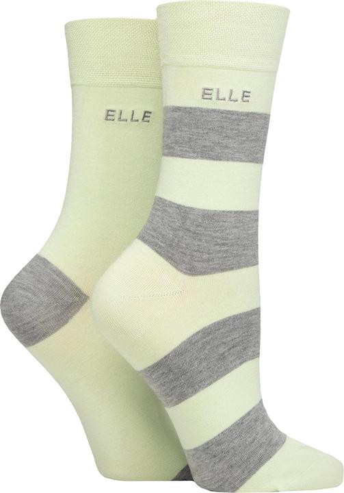 Produktbild Elle 2er Pack Bambus Socken Uni & Gemustert (2er Pack, 37 - 42)