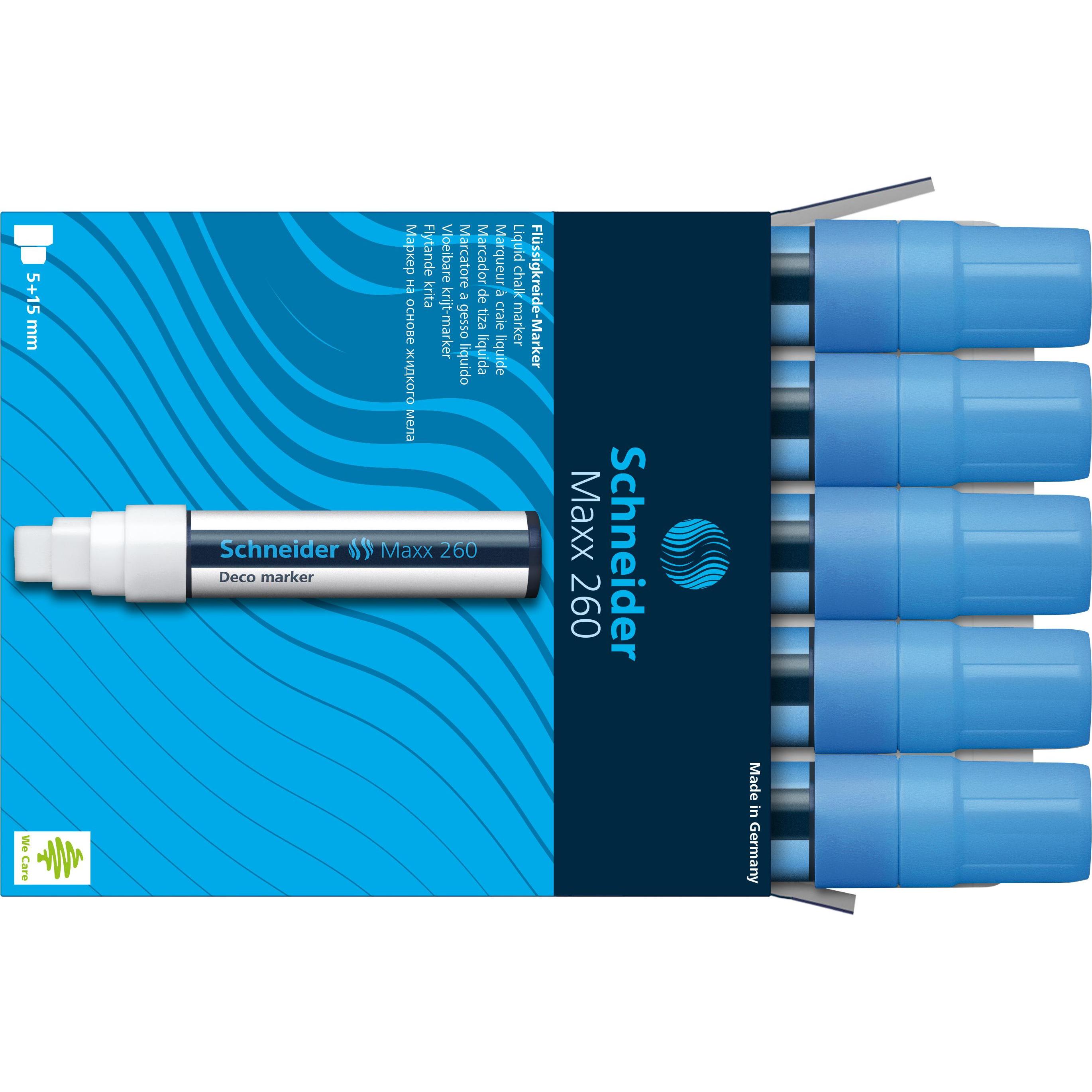 Schneider, Marker, Maxx 260 Kreidestift (e) (Blau, 15 mm, 5 x)