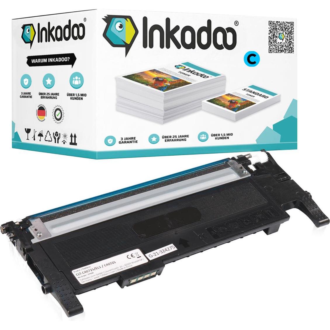 Inkadoo, Toner, Kompatibel Toner für Samsung CLT-P4072C/ELS / P4072C CLX-3180 3185 FW 3185 CLP-325 (C)