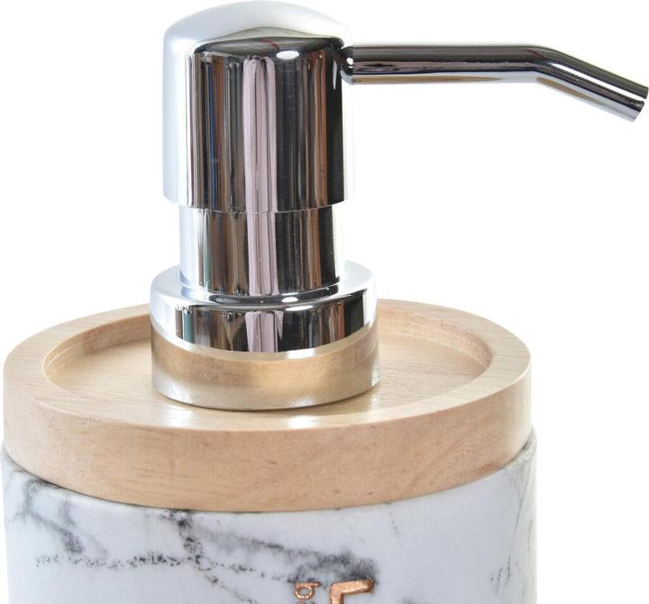 Immagine prodotto DKD Home Decor Seifenspender Marmor Weiss natürlich Harz Kautschuk Kunststoff
