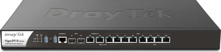 Actual product image Draytek Routeur Multiwan Loadb. 10G 12 ports RJ + 2 SFP+