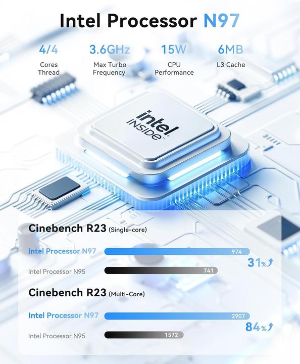 Actual product image AceMagic Mini PC mit Intel Alder Lake N97 Prozessor (16 GB, 125 GB)