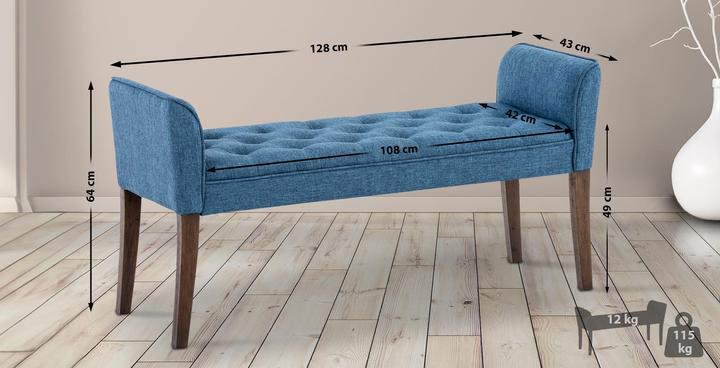Immagine prodotto CLP Chaiselongue Cleopatra, antico-scuro, blu (128 cm)