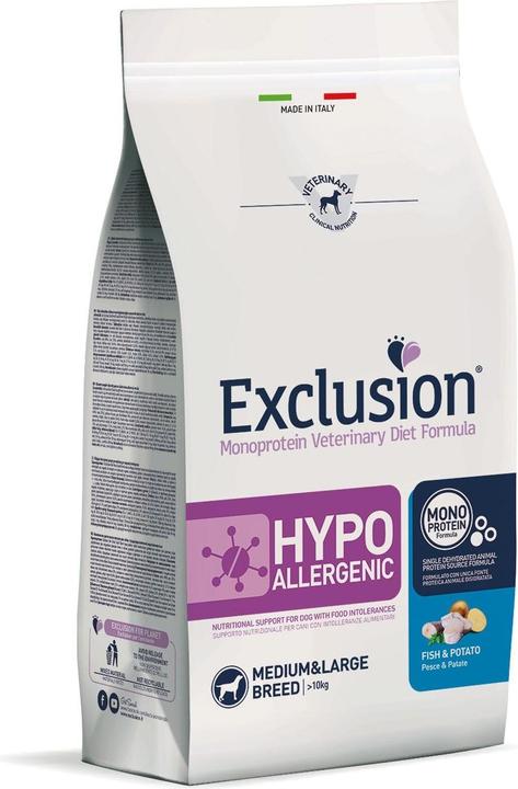 Produktbild Exclusion Hypoallergenic Fish & Potato Medium/Large Breed (Adult, 1 Stk., 2000 g)