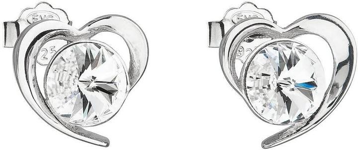 Immagine prodotto Evolution Group Orecchini in argento con cuore bianco Swarovski 31259.1