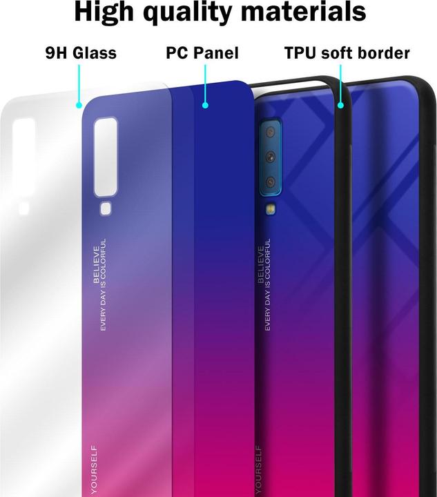 Actual product image Cadorabo TPU 2 colors glass cover (Samsung Galaxy A7 (2018))