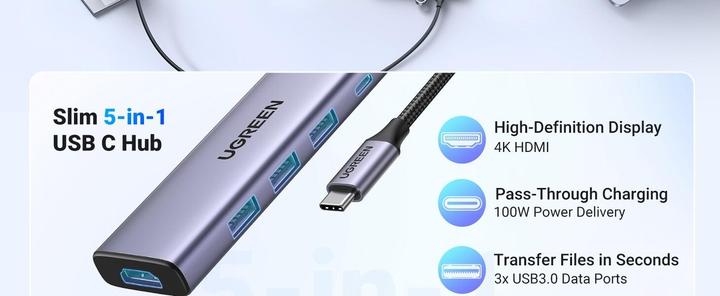 Image du produit Ugreen USB-C Hub (USB-C, 5 Ports)