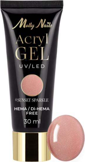 Molly Nails Poly Gel / Acryl Gel - Sunset Sparkle (Artificial nails, Sunset Sparkle)