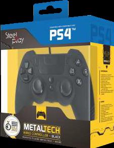Actual product image Steelplay Slim Pack Wired Controller Ebony Black Multi (PS4, PC)