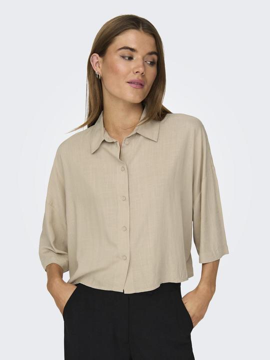 Produktbild Only Normal geschnitten Hemdkragen Tief angesetzte Schulter Hemd Hemd (XL)