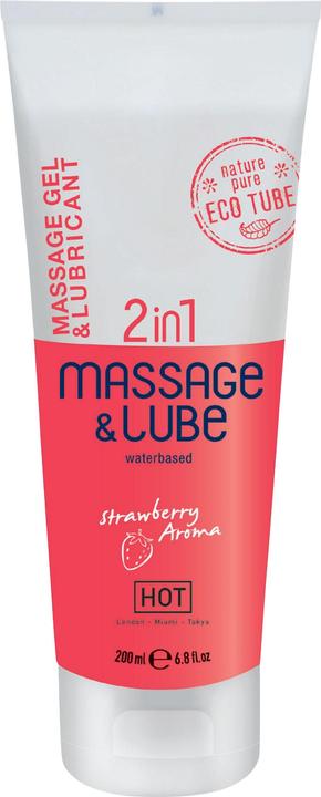 HOT 2 en 1 Gel de massage chaud et lubrifiant Strawberry