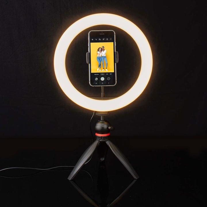 Produktbild Nedis Ringlicht | 10 inch | 120 LED's | 2700 - 6700 K | Stativ | Schwarz (Stableuchte)