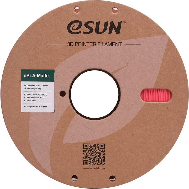 Immagine prodotto eSUN ePLA Mat Rosso fragola Filamento 1,75mm 1Kg (PLA, 1.75 mm, 1000 g, Rosso)