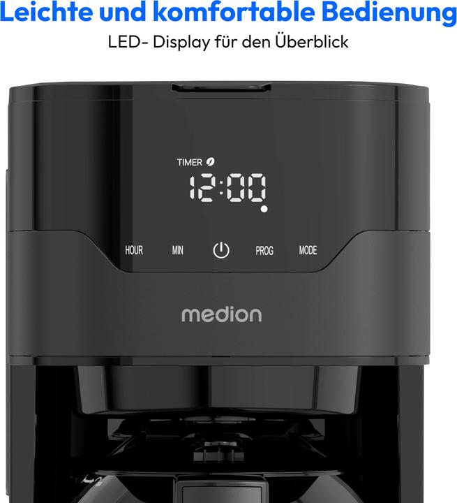 Produktbild Medion MD18458sm Kaffeemaschine mit Thermoskanne schwarz