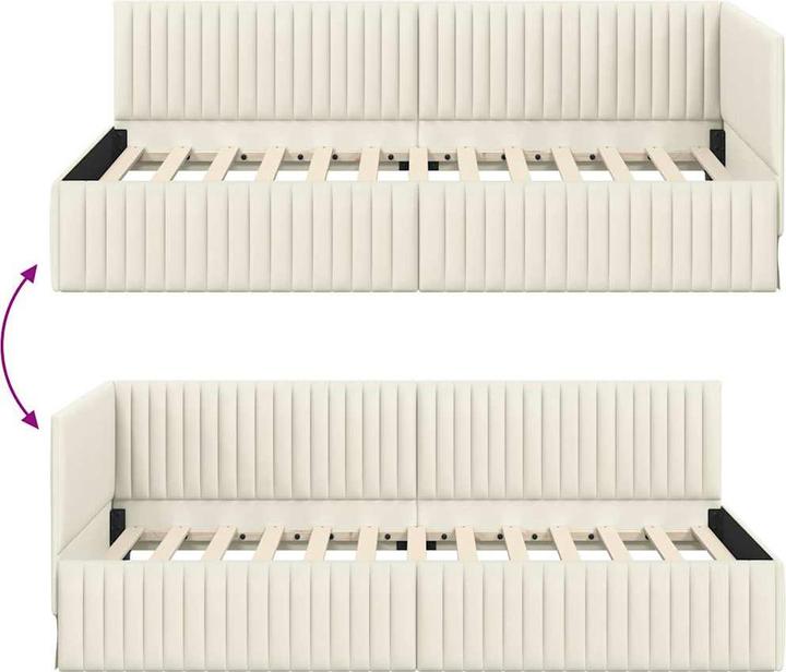 Actual product image vidaXL Samtbettgestell (100 x 200 cm)
