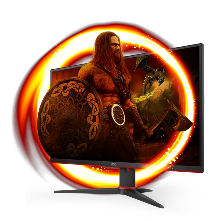 Productafbeelding AOC 2SPAE/BK 16:09 2xHDMI+DP IPS /rood (1920 x 1080 Pixels, 27")