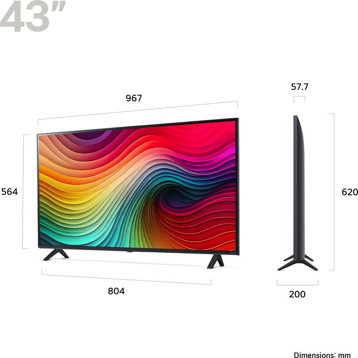 Productafbeelding LG 43NANO82T3B (43", NANO82, Nano-Cel, 4K, 2024)