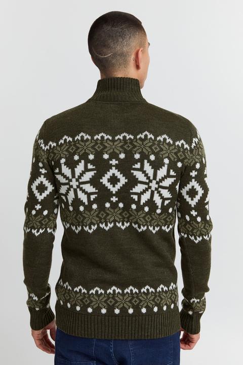 Actual product image Solid Norwin Men's Jumper Chunky Knit Pullover Troyer (XL)
