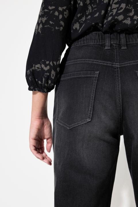 Produktbild Ulla Popken Boyfriend-Jeans, Ziernähte, weites Bein, 4-Pocket-Schnitt (42)