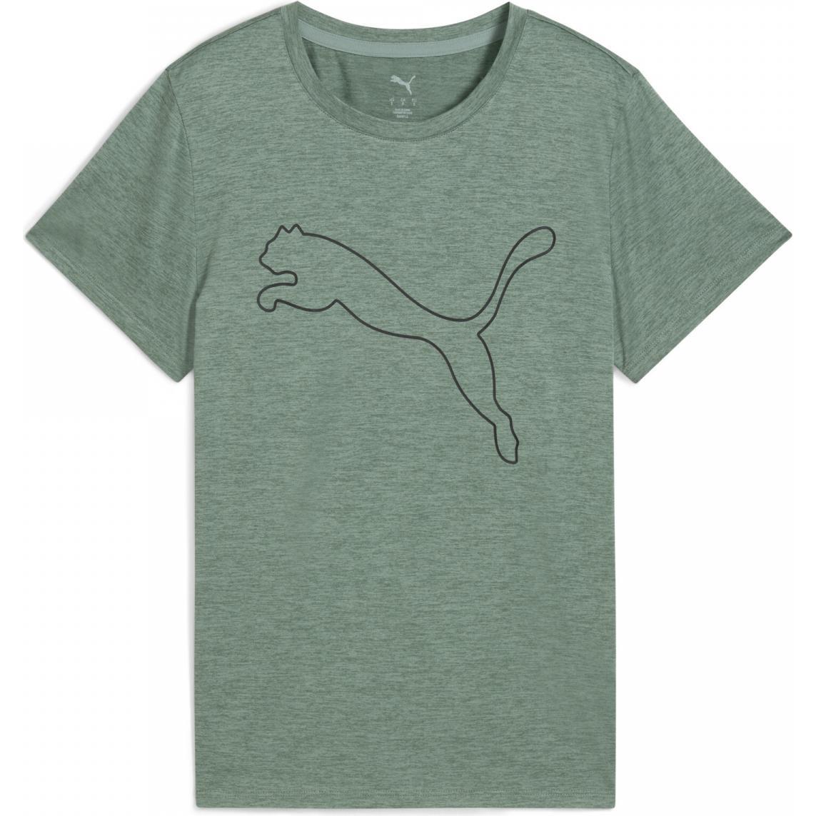 Puma, Damen, Sportshirt, W TAD ESSENTIAL Heather Logo Tee (S), Blau, S