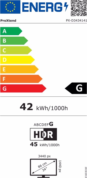 Energie-Label ProXtend X2K34AC (3440 x 1440 Pixel, 34")