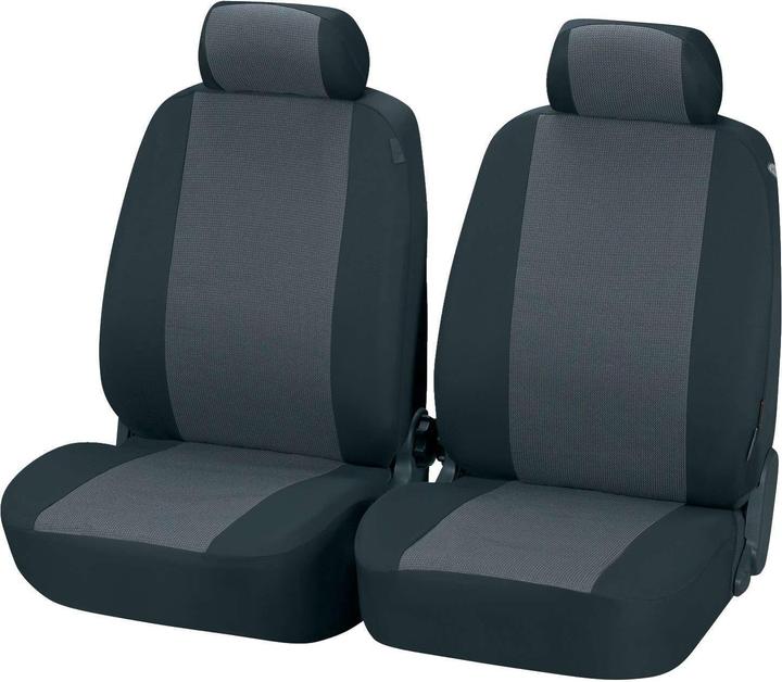 Walser Pineto front seat covers, universal car seat covers black-grey