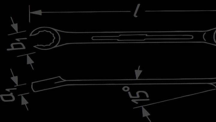 Actual product image HAZET Double box-end wrench ∙ open 612-24X27 ∙ Outside 12-point profile ∙ 24 x 27 mm (24 mm, 27 mm)