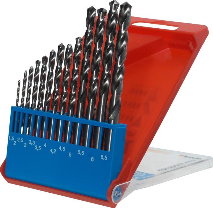 Produktbild kwb Spiralbohrer Set 13-teilig (1.5 mm, 2 mm, 2.5 mm, 3 mm, 3.3 mm, 3.5 mm, 4 mm, 4.2 mm, 4.5 mm, 5 mm, 5.5 mm, 6 mm, 6.5 mm)
